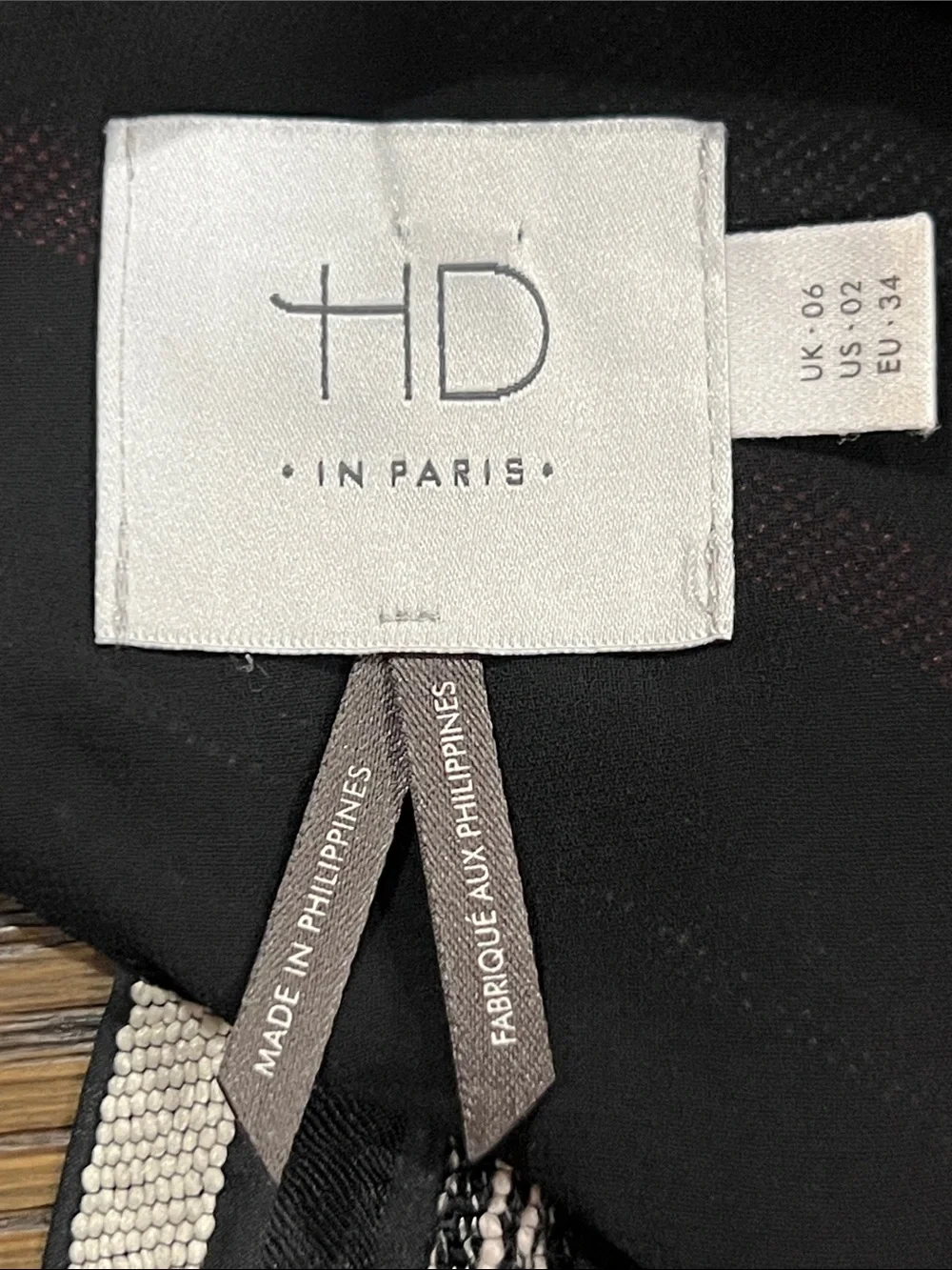 Anthropologie HD in Paris Textured Cutout Top 2 Striped Blouse Sleeveless Dark